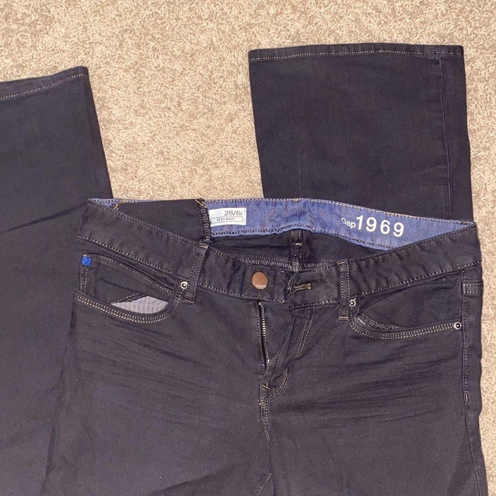 Gap bootcut dark grey jeans/pants - Picture 1 of 4